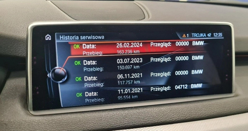 BMW X5 cena 110000 przebieg: 172587, rok produkcji 2016 z Swarzędz małe 232
